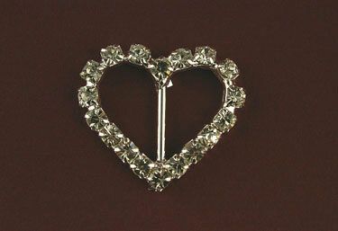 Diamante Heart Shoe Buckle