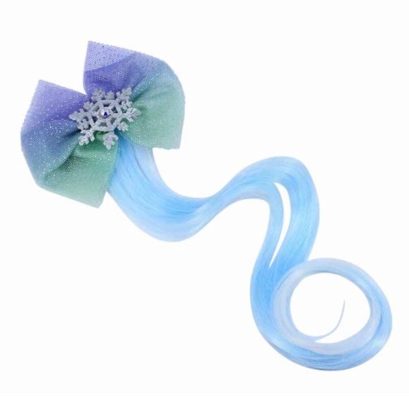 Girls Snowflake Faux Hair Bow Concord Clip (£1.10 Each)