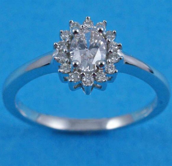 18ct White Gold & Diamond Ring