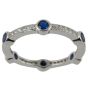 Silver Clear & Sapphire CZ Eternity Ring