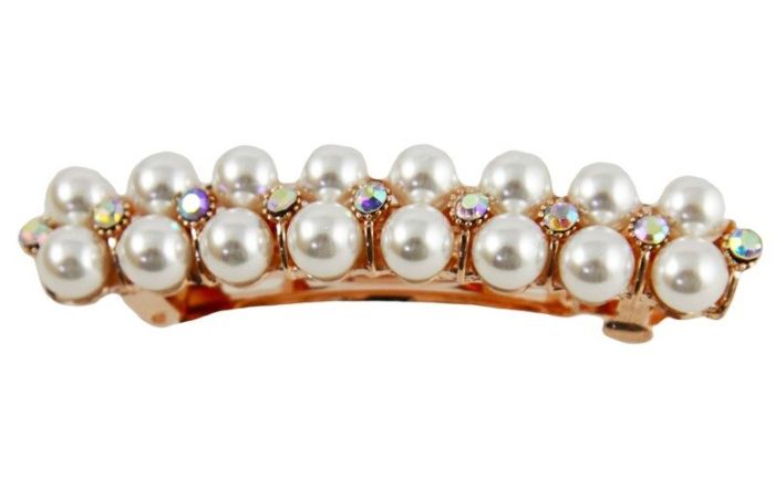 Pearl & Crystal French Clip (90p Each)