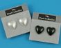 Pearl-Style Heart Studs (£1.25 each)