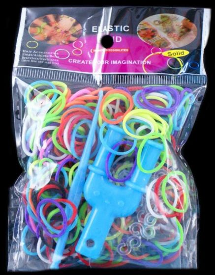 Loom Bands - Dark Hot Colours (Approx 25p Per Bag)