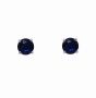 Silver Sapphire CZ Stud Earrings