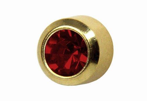 Bezel set birthstone - January (Garnet)