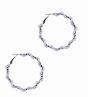 Pearl Twisted Pierced Hoop Earrings (60p per pair)