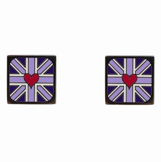 Sonia Spencer Enamelled Heart & Union Jack Cufflinks (£4.25 Each)