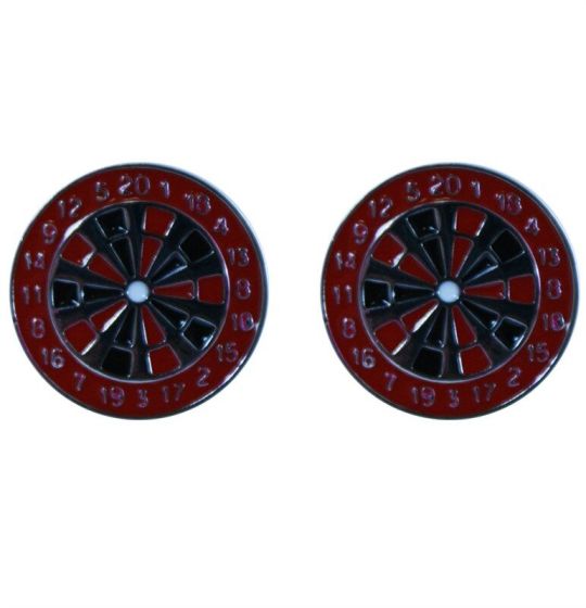 Enamelled Dart Board Cufflinks (£2.60 Each)