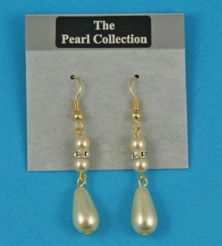 Pearl-Style Drop Earrings (£1.45 each)