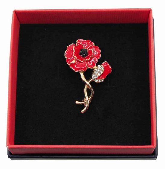 Boxed Poppy Brooch