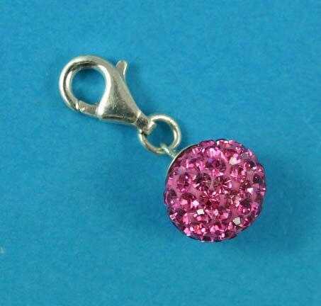 Rose Crystal Ball Charm (£1.50 each)