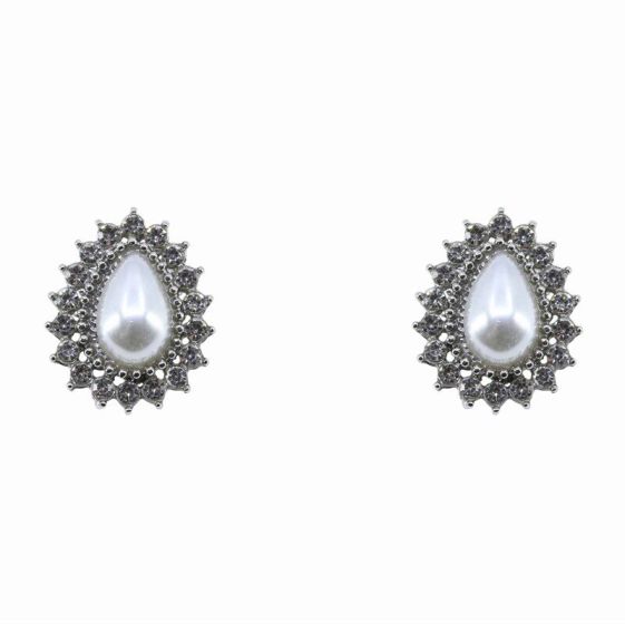 Diamante & Pearl Clip-on Earrings (£1.20 per pair)