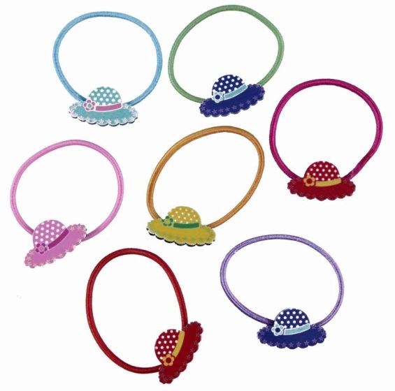 It's Wow Polka-Dot Hat Hair Elastics (Approx 30p Per Card; Approx 10p Per Elastic)