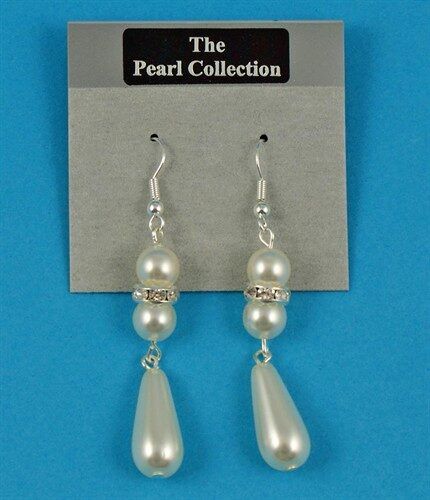 Pearl-Style Drop Earrings (£1.70 each)