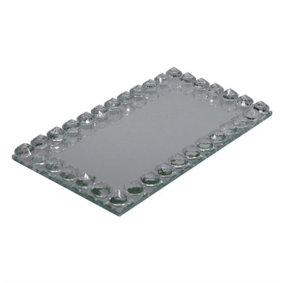Faceted Glass And Mirror Glass Tray (£2.45 Each)