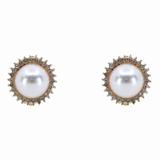 Diamante & Pearl Clip-on Earrings (£1.05 per pair)