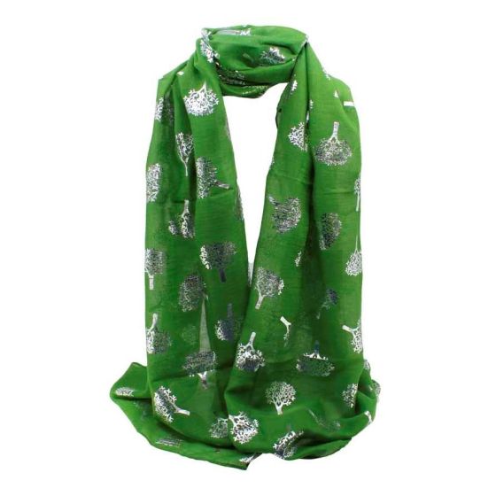 Foil Tree Of Life Print Maxi Scarves (£1.95 Each)