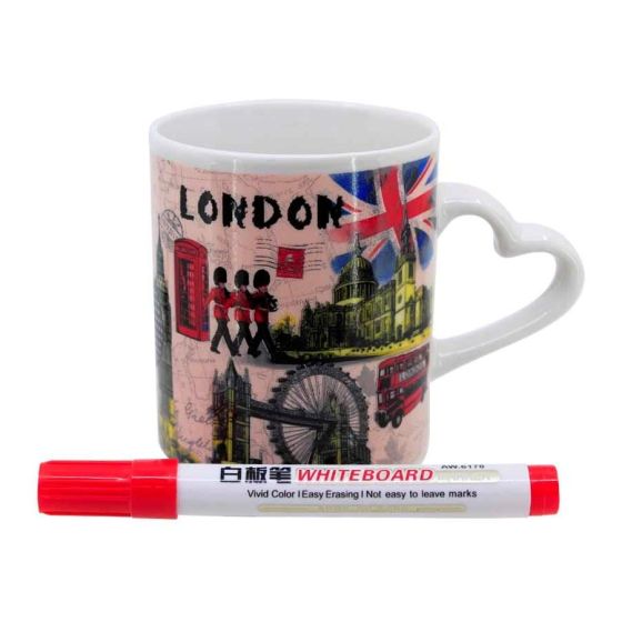 London Print Mug & Message Pen Set 