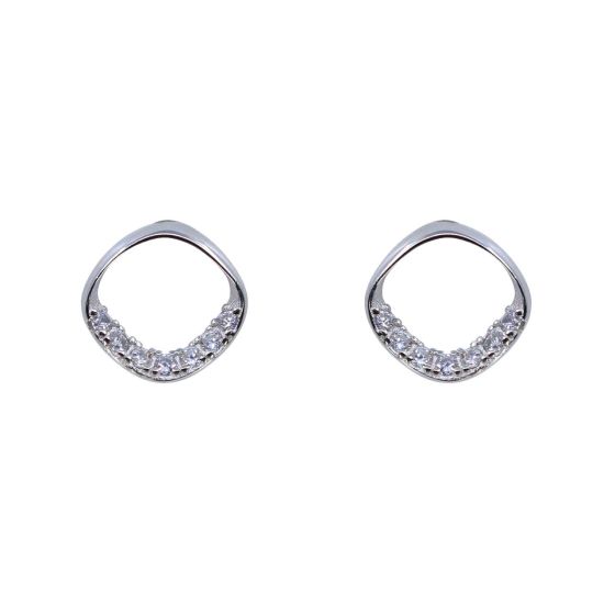 Silver Clear CZ Stud Earrings (£2.70 Each)
