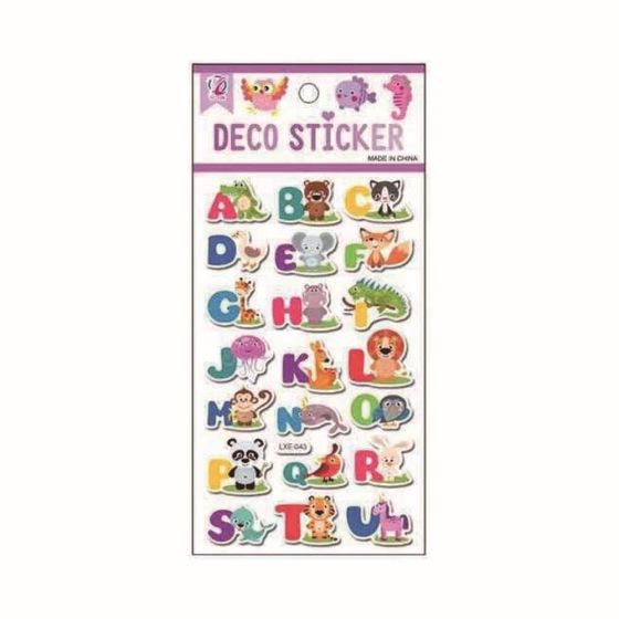 Assorted Embossed Alphabet Stickers (20p per sheet)