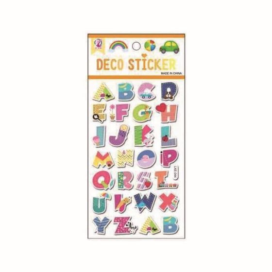 Assorted Embossed Alphabet Stickers (20p per sheet)