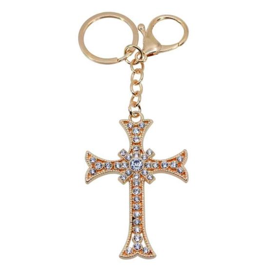 Diamante Cross Bag Charm (£1.50 Each)