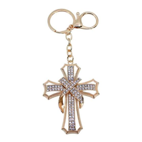 Diamante Cross Bag Charm (£1.50 Each)