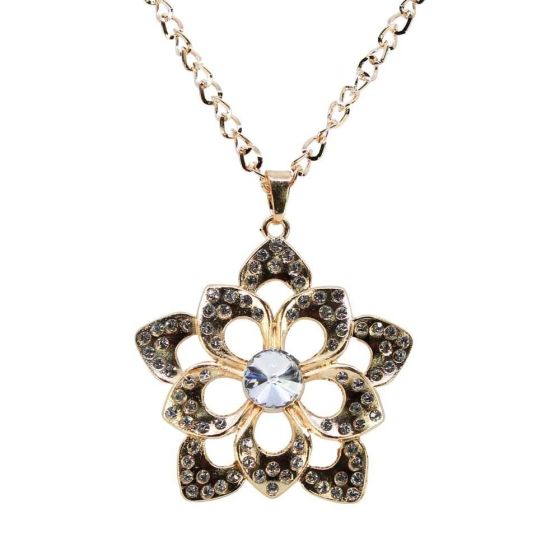 XXL Diamante Flower Pendant (£1.20 Each)