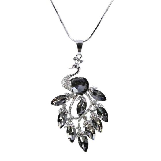 Diamante Peacock Pendant (£2.20 Each)