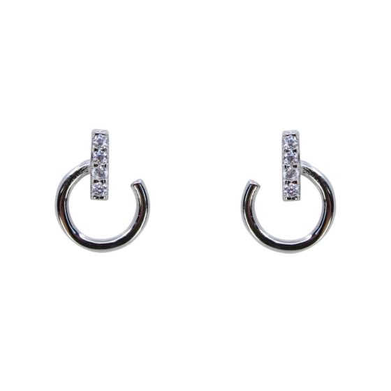 Silver Clear CZ Stud Earrings (£2.50 per pair)