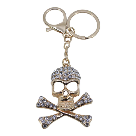 Diamante Skull & Crossbones Bag Charm (£1.50 Each)