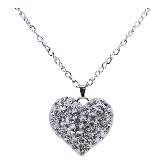 Diamante Heart Pendant (£1.20 Each)