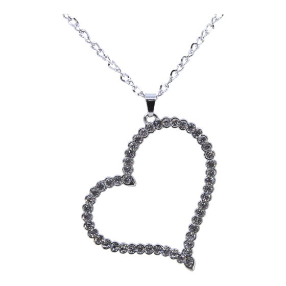 Diamante Heart Pendant (£1.20 Each)