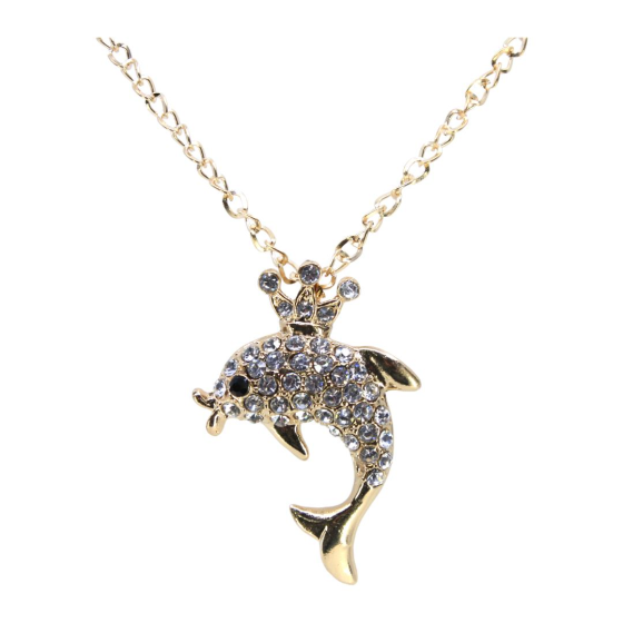 Diamante Dolphin Pendant (£1.20 Each)