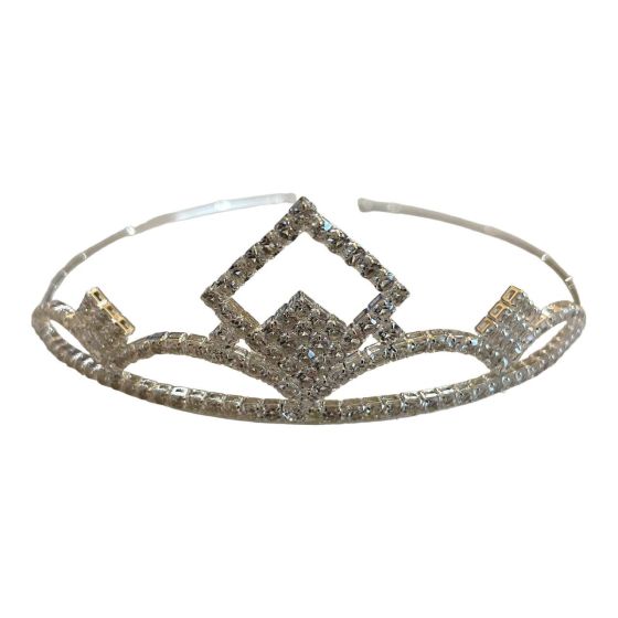 Childrens Cubic zirconia  Rhodiumn Colour plated Tiara  (£ 1.95 Each 0