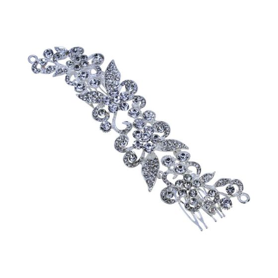 Diamante Floral Comb Headdress (£3.95 Each)