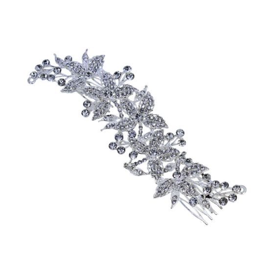 Diamante Floral Comb Headdress (£3.95 Each)