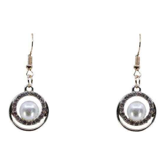 Venetti Diamante & Pearl Pierced Drop Earrings (£0.60 per pair)