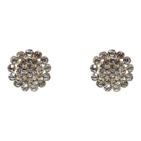 Diamante Flower Clip-on Earrings (£1.20 per pair)