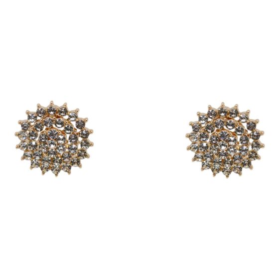 Diamante Flower Clip-on Earrings (£1.20 per pair)