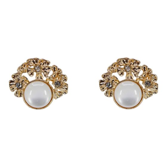 Diamante Floral Clip-on Earrings (£1.20 per pair)