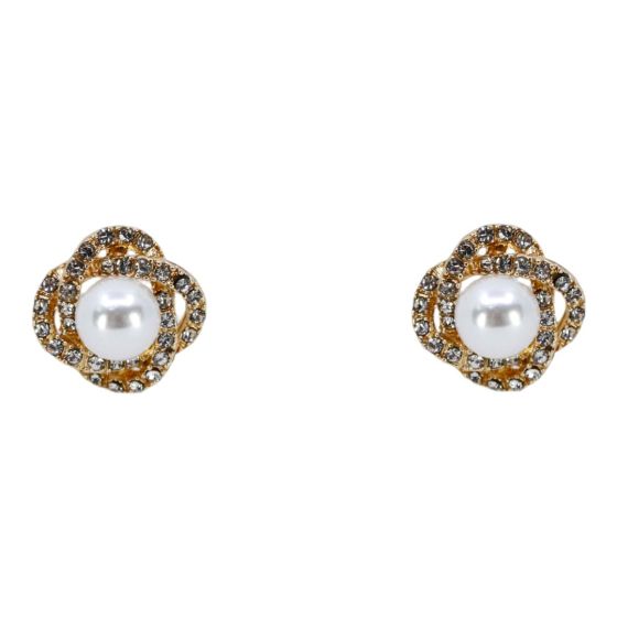 Diamante & Pearl Clip-on Earrings (£1.20 Each)