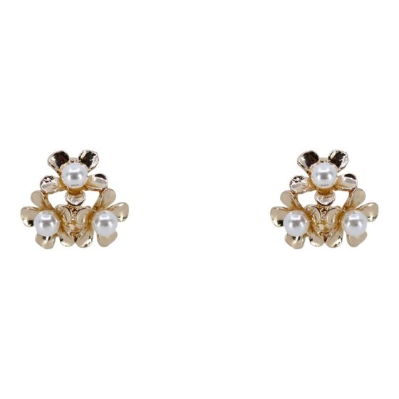 Pearl Flower Clip-on Earrings (£1.05 per pair)