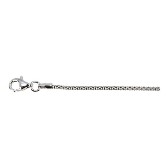 16 inch Rhodium plated Silver Popcorn Chain £7.15 - 50% Discount 