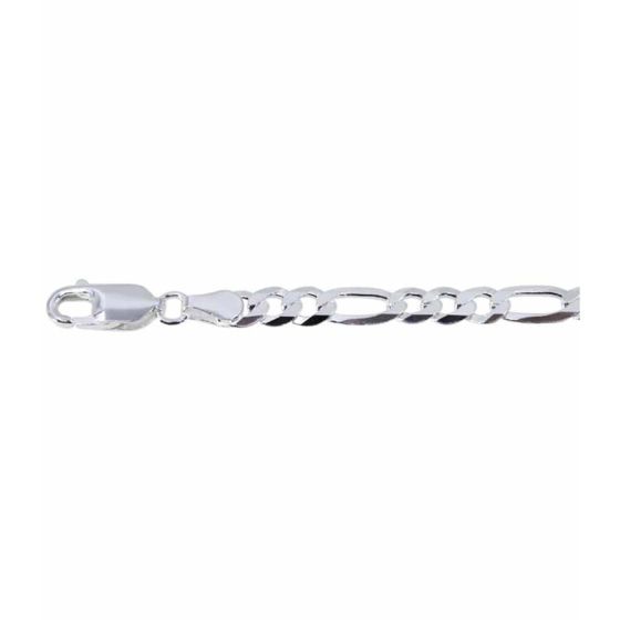 Silver 5mm Super Flat Figaro Chain