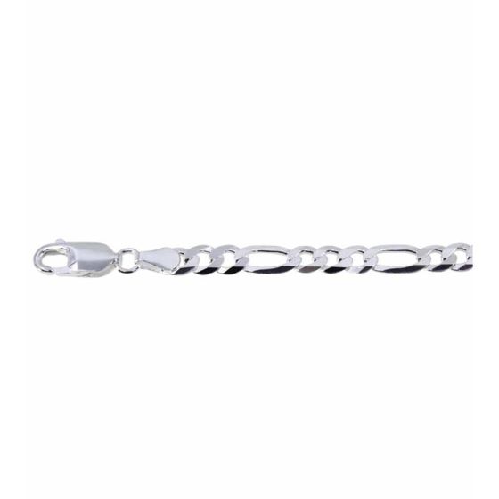 Silver 6mm Super Flat Figaro Chain