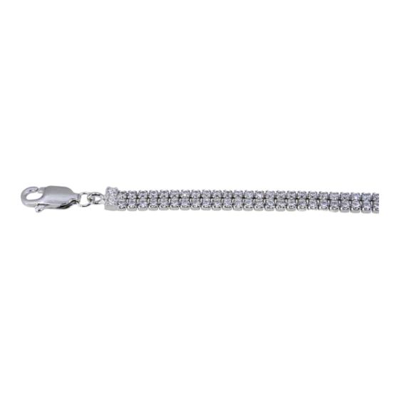 Silver 2-Row Clear CZ Bracelet (£14.95 Each)