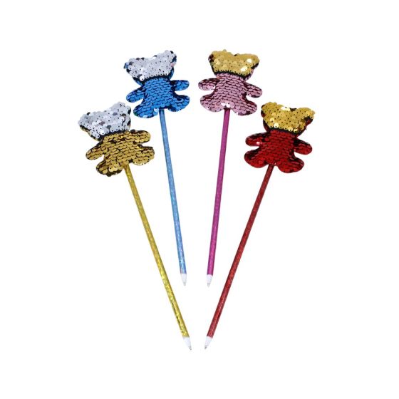 Assorted Reversible Sequin Teddy Pens (£0.25p Each)