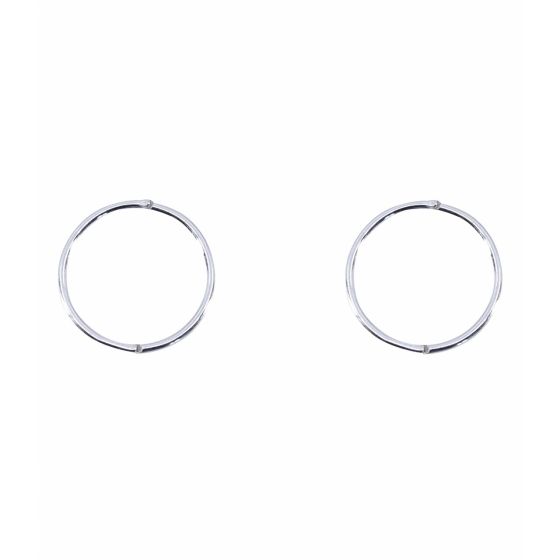 Silver 14mm Plain Hinged Sleeper Earrings (£2.50 per pair)