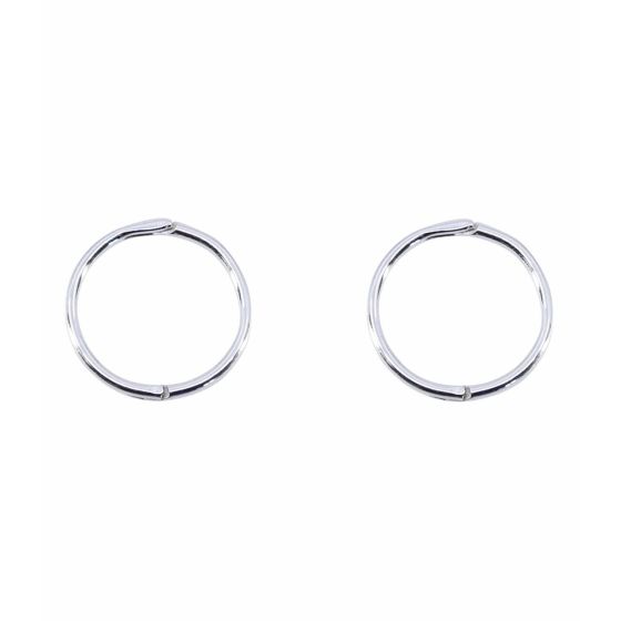 Silver 12mm Plain Hinged Sleeper Earrings (£2.30 per pair)